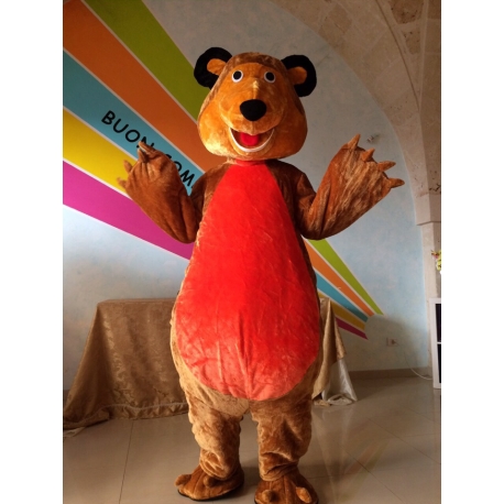 Mascot Costume Bear - belly red