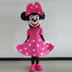 Mascot Costume Minnie Mouse pois dress with big bow