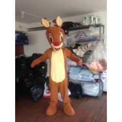 Mascot Costume Rudolph red nose - Super Deluxe