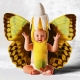 Mascot Costume Butterfly Yellow