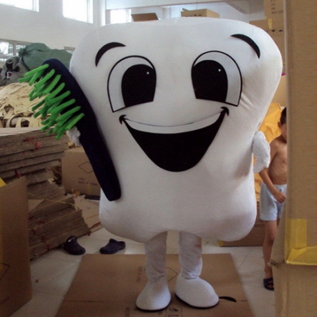 CosplayDiy Unisex Lovely Tooth Mascot Costume Cartoon Mascot